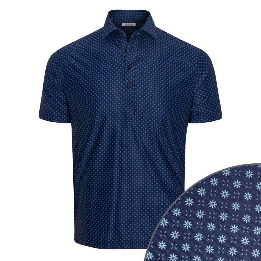 Collars & Co Featherweight Flex Short-Sleeve Polo, Dark Tide, XXL